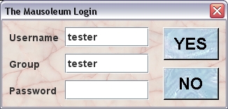 Login dialog